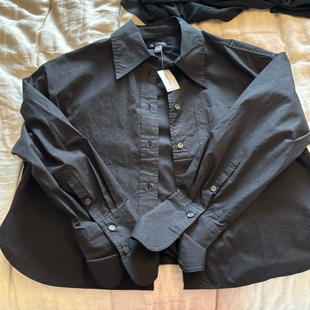 Banana Republic Black Button Up